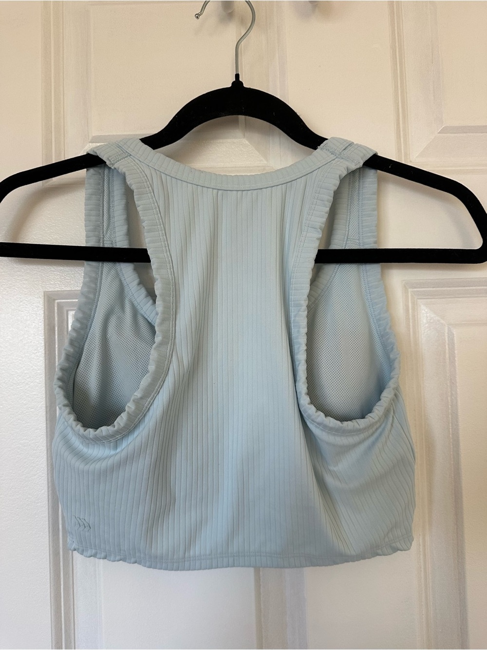 Target All In Motion Ribbed Light Blue Cropped Tank Top - Picture 2 of 3